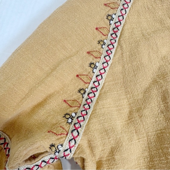 Zara Kids Embroidered Floral Pompom Tunic Top Size 9 Fall Pumpkin Patch School - Picture 11 of 11